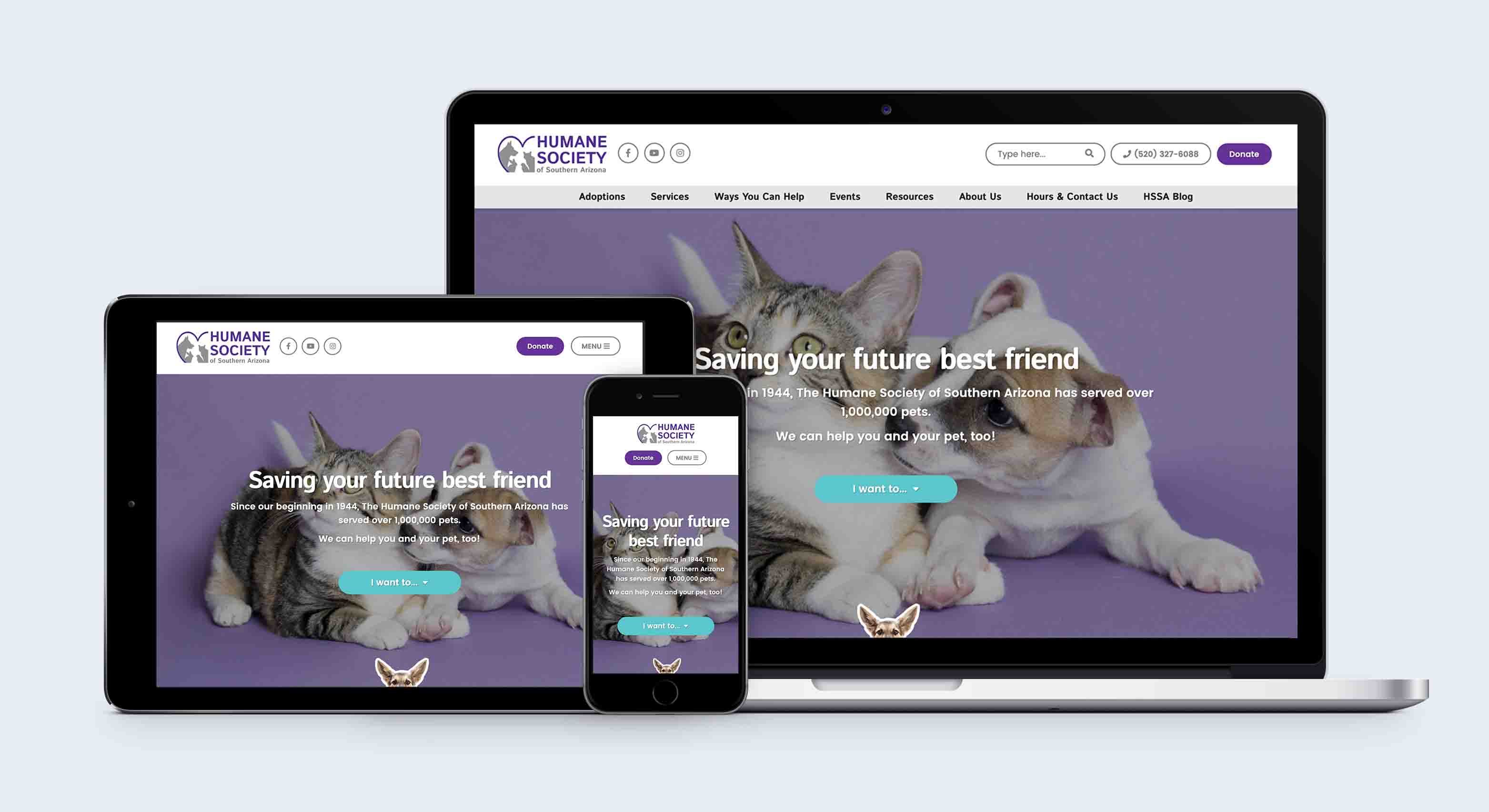 Humane Society of Southern Arizona homepage